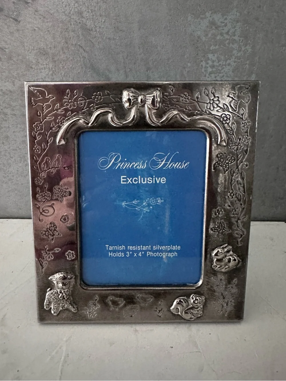 Princess House Silverplate PICTURE Frame FITS 3X4 MADE IN HONG KONG